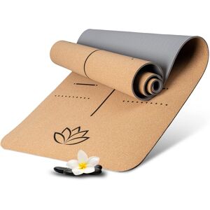 Wellax Yogamatte Kork - 100% Natürliche Yogamatte Rutschfest [183x66x0,6 Cm] - Akzeptabel