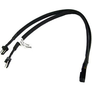 Phobya Y-Kabel 3Pin Molex auf 2x 3Pin Molex - Schwarz 30cm