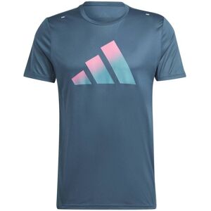 Adidas RUN ICONS 3 BAR TEE Herren blau Gr. L