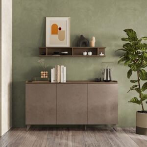 Toscohome Sideboard mit 3 Türen 181 cm mercure bronze - Polan