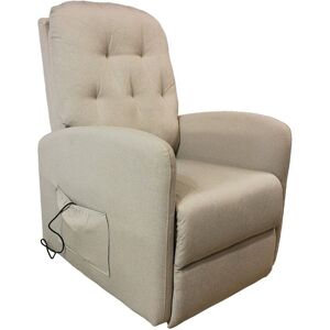 Toscohome Sessel mit 1 Motor in beige Stoff - Katia