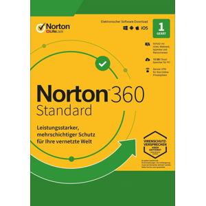 Symantec Norton 360 Standard 1 PC / 1 Jahr 10 GB - Kein Abo