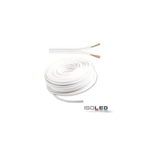 Fiai IsoLED 25m Kabel 2-polig Zwillingslitze 2x0.75mm² weiß/weiß AWG 18