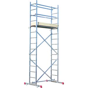 KRAUSE Fahrgerüst CORDA, Montagegerüst mit rutschsicherer Belagbühne 1,50 x 0,56...