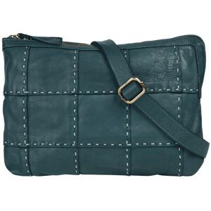 Samantha Look Umhängetasche Damen Leder kariert, blau