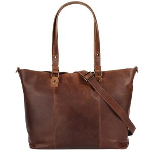 Cluty Shopper Damen Leder, cognac