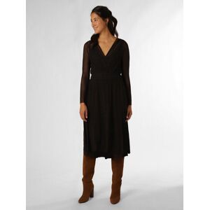 S. Oliver BLACK LABEL Kleid Damen V-Ausschnitt gemustert, schwarz