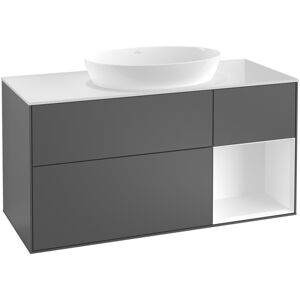 Villeroy & Boch Waschtischunterschrank „Finion“ für Schrankwaschtisch 120 × 60,3 × 50,1 cm 3 Schubladen, für Waschtischposition mittig, inkl. Beleuchtung in mittig