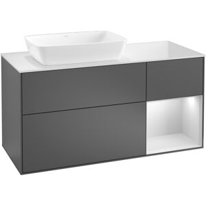 Villeroy & Boch Waschtischunterschrank „Finion“ für Schrankwaschtisch 120 × 60,3 × 50,1 cm 3 Schubladen, für Waschtischposition links, inkl. Beleuchtung in links