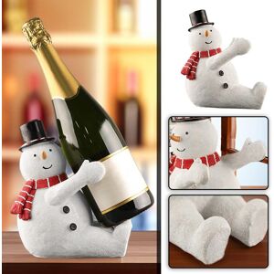 Dc-Home-2 Kreative Weihnachten Schneemann Harz Wein Rack Ornament Wohnzimmer Esstisch Wein Schrank Dekorationen