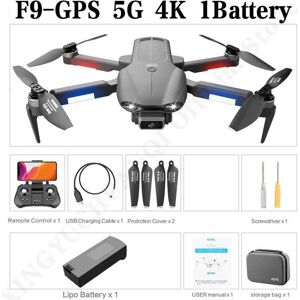 Jewelry-Ww F9 Gps Drone 4k Professional Dual Kamera Faltbare Rc Quadcopter Eders 6k 5g Wifi Bürstenlosen Motor Fernbedienung Hubschrauber Spielzeug