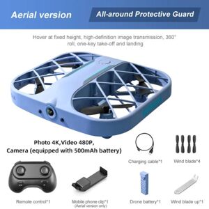 Zhishangyoupin Kleine Uav Smart Hover 8k 4k Quadcopter Mini Pocket Fernbedienung Flugzeug Spielzeug Unbemannte Luftfahrzeug Blau 【2】aerial Version With 4k Camera