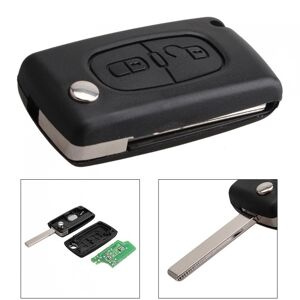 Lovecar 433 Mhz 2 Tasten Ersatz-Fernbedienung Autoschlüssel Mit Chip-Fob-Sender Clicker-Alarm Passend Für Peugeot 2004–2008 Schlüssel