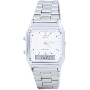 Casio Vintage Dual Time Alarm Quarz Analog Digital Aq-230a-7dmq Aq230a-7dmq Herrenuhr