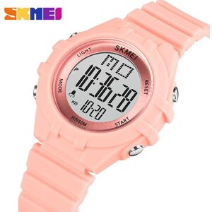 Skmei Kinder-Digitaluhr Für Kinder, Alarm-Hintergrundbeleuchtung, Wasserdichte Armbanduhr Für Jungen Und Mädchen, 1716 Pink