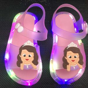 Xieduoduo Mädchen Hausschuhe Kinder Einhorn Led Kinder Hausschuhe Baby Sandalen Kinder Schuhe Für Mädchen Jungen Leuchtende Schuhe Kleinkind Rosa/blau 26-27