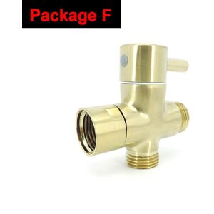 Qh5 St Badezimmer Handtoilette Bidet Sprayer Wasserhahn Wasserschlauch Ventil Wandhalterung Dusche Toiletten Accessoires Hardwares Package F