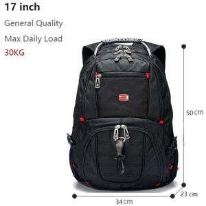 Xbhtoy Crossten 17-Zoll-Laptop-Rucksack, Wasserdichter Usb-Ladeanschluss, Multifunktionaler Rucksack Im Schweizer Stil, Schultasche, Mochila, Wander-Reisetas