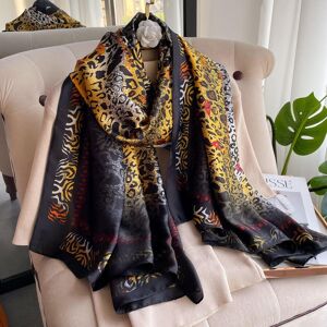 Silk City Scarf Hochwertige, Luxuriöse Seidenschals, Stirnband, Schals, Halstuch Für Damen, Ketten-Seidenschal, Dekorativer Schal Für Damen 180*90cm