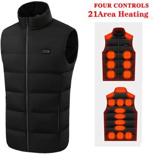 Home2 Männer Elektrische Weste Beheizte Jacke Usb Winter Körper Wärmer Winddicht Gilet Mantel Tops Schwarz 21 Area-M