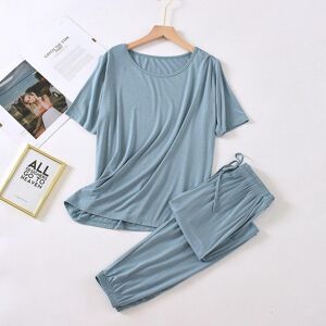 Cloud Cotton Story 2025 Frühjahr Und Sommer Damen Modal Pyjamas Zweiteilige Kurzarmhose Farbe Große Größe Atmungsaktiv Casual Home Service Set