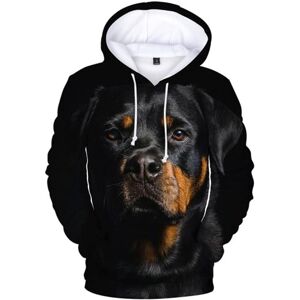 Etst 07 Schwarzer Rottweiler-Hunde-Hoodie Für Männer 3d-Druck-Sweatshirts Frühling Herbst Hoodies Frauen Mode Pullover Streetwear Kindermantel 5xl