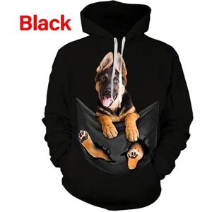 Etst 07 Unisex Lustiger Hund 3d-Druck Niedlicher Kapuzenpullover Deutscher Schäferhund Kapuzenpullover Tops Lässige Mode Pullover Pullover Mit Kapuze Herrenkl