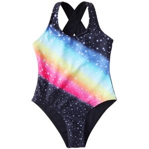 Kidsyuan Drucken Mädchen Crisscross Sommer Verbunden Badeanzug Blumendruck Regenbogen Süße Mädchen Bademode Badeanzug Für Mädchen 130/8y