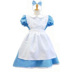 Loulouavo Alice Im Wunderland Kostüm Halloween Maid Kinder Lolita Kostüm Cosplay 120cm