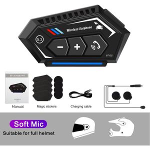 Yjmp Auto Parts Bt12-C Motorradhelm-Headset Zum Reiten, Geteiltes Design, Bluetooth 5.3, Musik-Kopfhörer, Moto Communicator, Lautsprecher, Biker, Wasserdicht, Rauschu