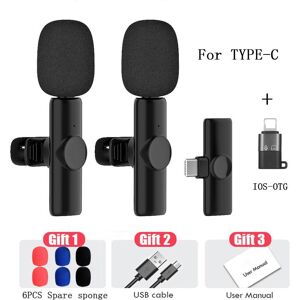Hongjie3c Handy Drahtloses Ansteckmikrofon Lavalier Handymikrofon Für Tonaufnahmen Small Mike Für Iphone Drahtloses Ansteckmikrofon