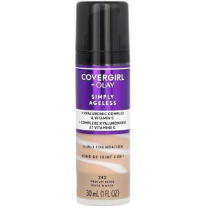 Covergirl, Olay Simply Ageless, 3-In-1-Foundation, 242 Medium Beige, 1 Fl. Oz. (30 Ml)
