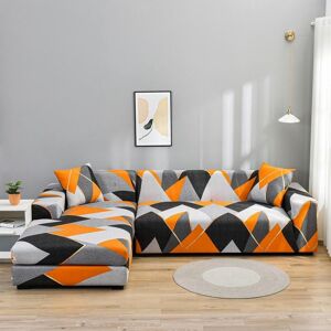 Furniture Component Bedruckte Ecksofabezüge Für Wohnzimmer, Elastischer Spandex-Couchbezug, Stretch-Schonbezüge, L-Förmiges Sofa, Sie Müssen 2 Stück Sofabezug Kaufen