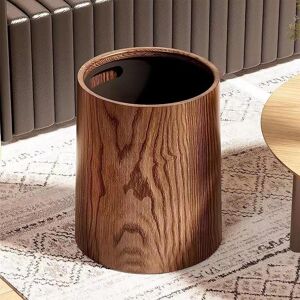 Kitchen Accs Holzmaserung Mülleimer Mülleimer Große Kapazität Mode Abfallkorb Toilettenpapier Für Schlafzimmer 8l