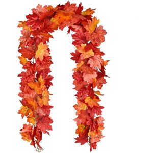 Superhero 2er-Pack Herbstkranz, Ahornblatt, Hängender Rebenkranz, Künstlicher Herbstblattkranz