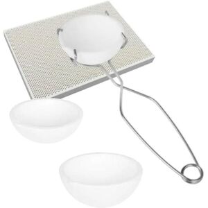 Winizer Jewelry Tool 4 Stücke Keramik Quarz Tiegel Schale Tasse Tiegel Zange Hochtemperaturbeständige Clips Schmelzen Gold Schüssel Gold Silber Schmelzen