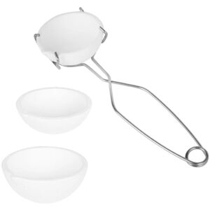 Winizer Jewelry Tool 4 Stücke Keramik Quarz Tiegel Schale Tasse Tiegel Zange Hochtemperaturbeständige Clips Schmelzen Gold Schüssel Gold Silber Schmelzen