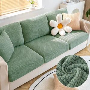 Yifulin Jacquard-Sofa-Sitzkissenbezug, Einfarbig, Dehnbar, Verdickt, Sofabezug Für Wohnzimmer, L-Form, Ecksessel-Sofa-Schonbezüge