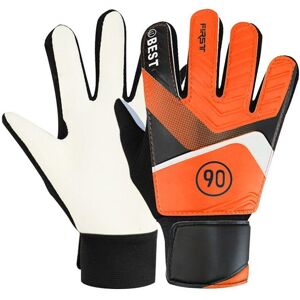 Saiian Kinder Latex Vollfinger Torwarthandschuhe Handschutz Fußball Torwart Fußballhandschuhe Orange 6