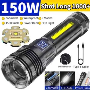 Liuxing Fire Outdoor Lighting Factory Super Long Range Hochleistungs-Led-Taschenlampe, Extrem Leistungsstarke Taschenlampe, Starke Lampe, Wiederaufladbare Taschenlampe, Taktische Laterne,