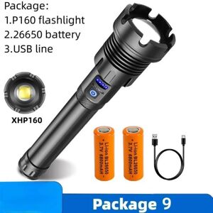 Liuxing Fire Outdoor Lighting Factory 16core Xhp160 + Cob Led Taschenlampe 26650 Usb Taktische Flash Licht Xhp70/p90 Wiederaufladbare Led Laterne Zoom Jagd Helle Arbeit Lampe Xhp160 26550