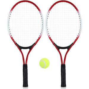 Wosawe Outdoor Sports 2 Stücke Kinder Tennisschläger Schläger Anti-Rutsch-Indoor-Outdoor-Trainingsschläger Rot