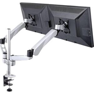 SpeaKa Professional SP-3947568 Flex 2fach Monitor-Tischhalterung 25,4 cm (10) - 68,6 cm (27) Schwarz, Silber Höhenverstellbar, Neigbar, Schwenkbar, Rotierbar