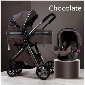 TPFLiving Kombi-Kinderwagen 3in1 Set - Modell 1 Stoff - Grau