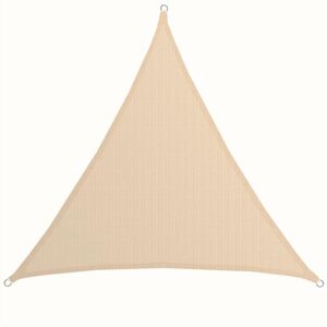 AMANKA UV Sonnensegel 5x5x5 HDPE Dreieck Sonnenschutz Überdachung Balkon Garten Beige