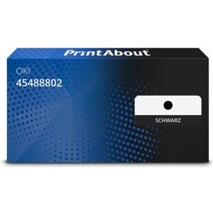 PrintAbout Toner kompatibel mit OKI 45488802 - Schwarz