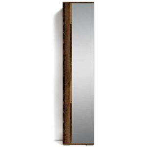 Pharao24.de Flurgarderobe mit Spiegel in Holz Antik Optik Ablage für Schuhe