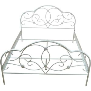 Pharao24.de Bett in Creme Weiß Stahl