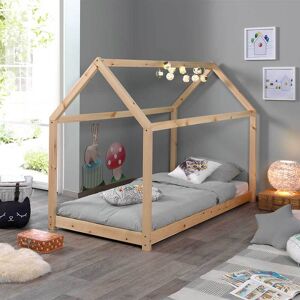 Pharao24.de Kinderzimmer Bett aus Kiefer Massivholz Haus Optik
