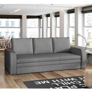 Pharao24.de Schlafsofa Sofa in Grau mit Armlehnen